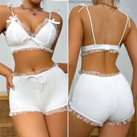 Women's Sexy-Lingerie Pajamas Shorts Camisole Lace Nightwear Sleepwear Underwear