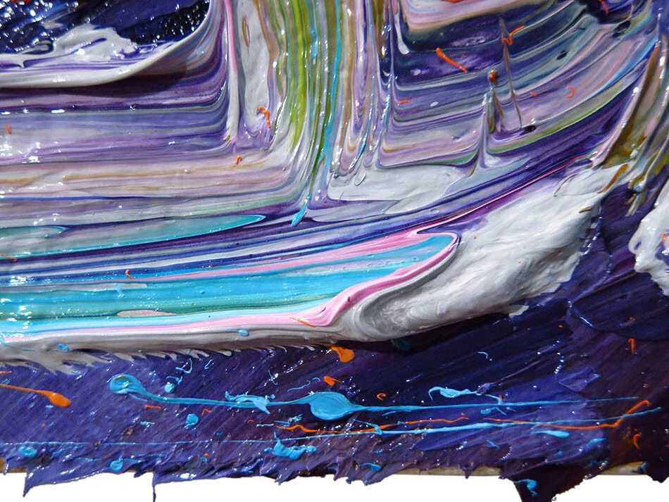 LANDSCAPE OIL█PAINTING█VINTAGE█IMPRESSIONISM█ART█SIGNED ABSTRACT ORIGINAL THICK - Image 2 of 4