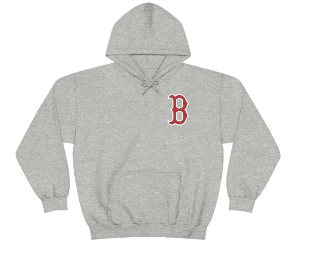 Sweat à Capuche Boston Red Soxs Homme - Gris Taille 2XL Coton Confortable