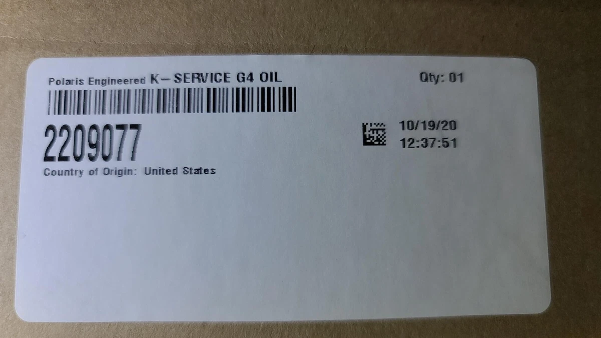 Polaris 2209077 K-Service G4 Oil Genuine OEM New | eBay