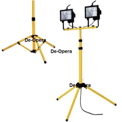ROADSTER 500W TWIN HEAD TELESCOPIC HALOGEN FLOODLIGHT WORK SITE FLOOD LIGHT TRIPOD STAND