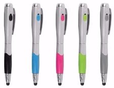 5X 3in1 Touch Screen Stylus Ballpoint Pen LED Flashlight iPad Tablet Smartphone