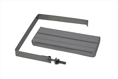 V-Twin 42-5518 Chrome Battery Top Cover and Strap Kit - Picture 1 of 2