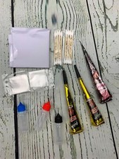 Temporary Tattoo Kit 4 Pcs 3 colors Temporary Tattoo With 40 Pcs Tattoo Stencil