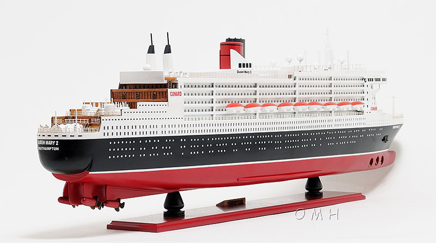 RMS Queen Mary II Ocean Liner Wooden Model 40
