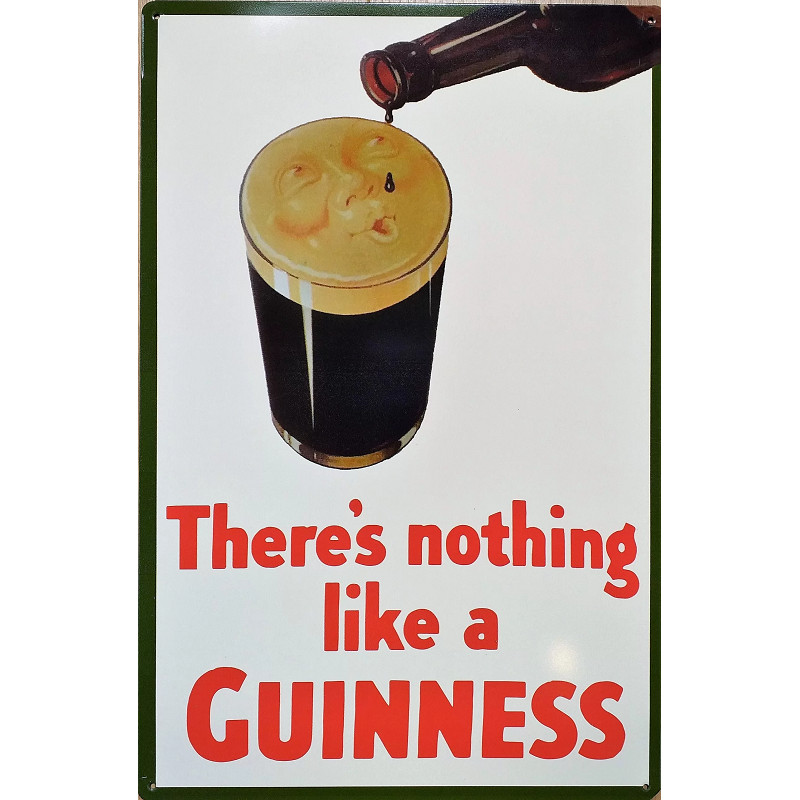 Plaque Guinness métal plate 29 x 44 cm : idée cadeau vintage homme