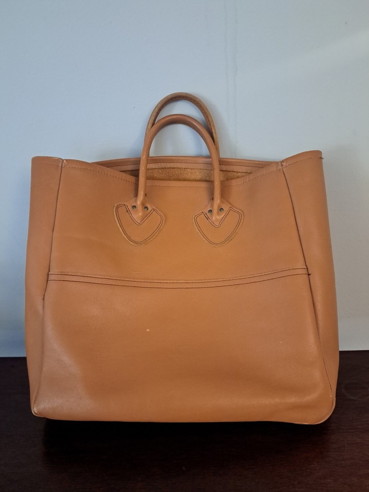 Rare Vintage LL Bean Leather Tote Bag Boat And Tote Suede Lining eBay