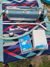 Vintage Electrolux LX Vacuum Cleaner Canister Cylinder w/ Tools Tested Read 50s
