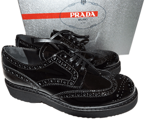 prada platform lace up sneaker