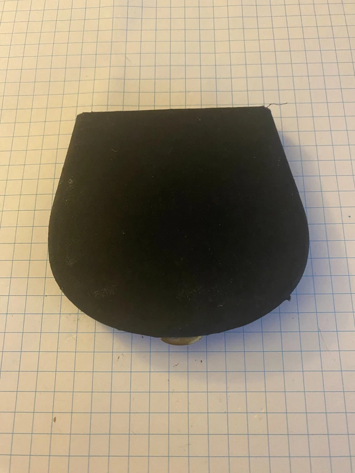 Vintage 1930/40s Retro Bordado Preto Crepe Em Pó Compacto, Bordado Floral - Imagem 4 de 4