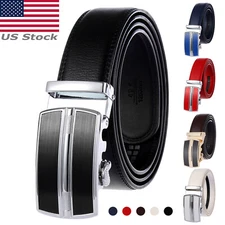 Microfiber Leather Men's Ratchet Belt Belts For Men Adjustable Automatic Buckle