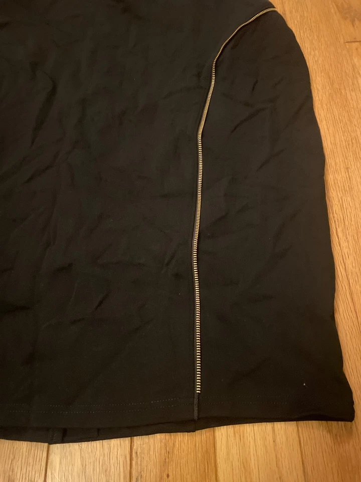 Poetic Justice, Mujer Falda Negra Con Cremallera Acento Talla 2x Foto 2 de 4