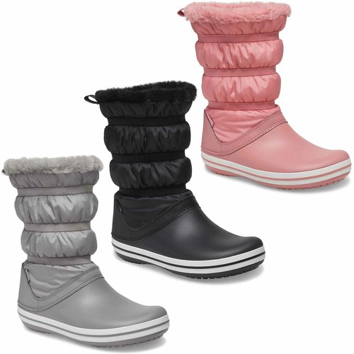 Crocs Crocband Mujer Botas de Invierno Nieve Puff Impermeable Forro Zapatos  | eBay