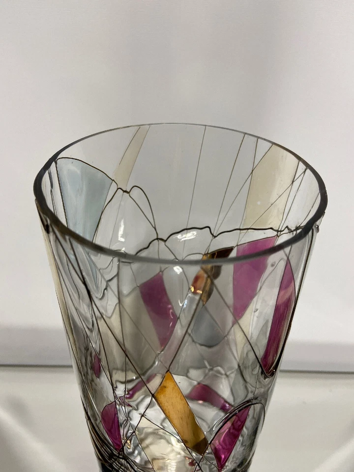 De colección. Vela de cristal rumana 24k vitral huracán Foto 2 de 4