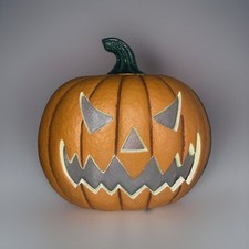 LED Halloween Pumpkin w/sound Multi colored flickering LED lights, 20 in