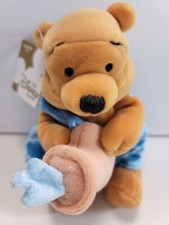 Disney Store Pooh 9" Aquarius Pooh Mini Bean Bag WT The Disney Store