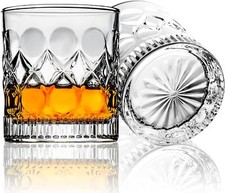 Set Of 2 Vintage Lead Free Crystal Old Fashio...