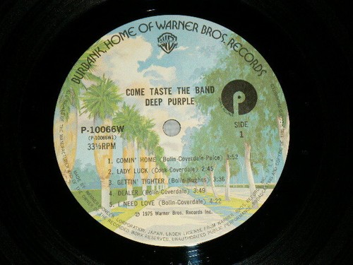 DEEP PURPLE Japan 1975 P-10066W NM LP COME TASTE THE BAND - Imagen 8 de 9