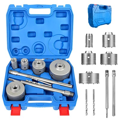 DEHUIWI 9PCS Masonry Hole Saw, Concrete Hole Saw Kit 4 Inch SDS Plus Max Bit ...