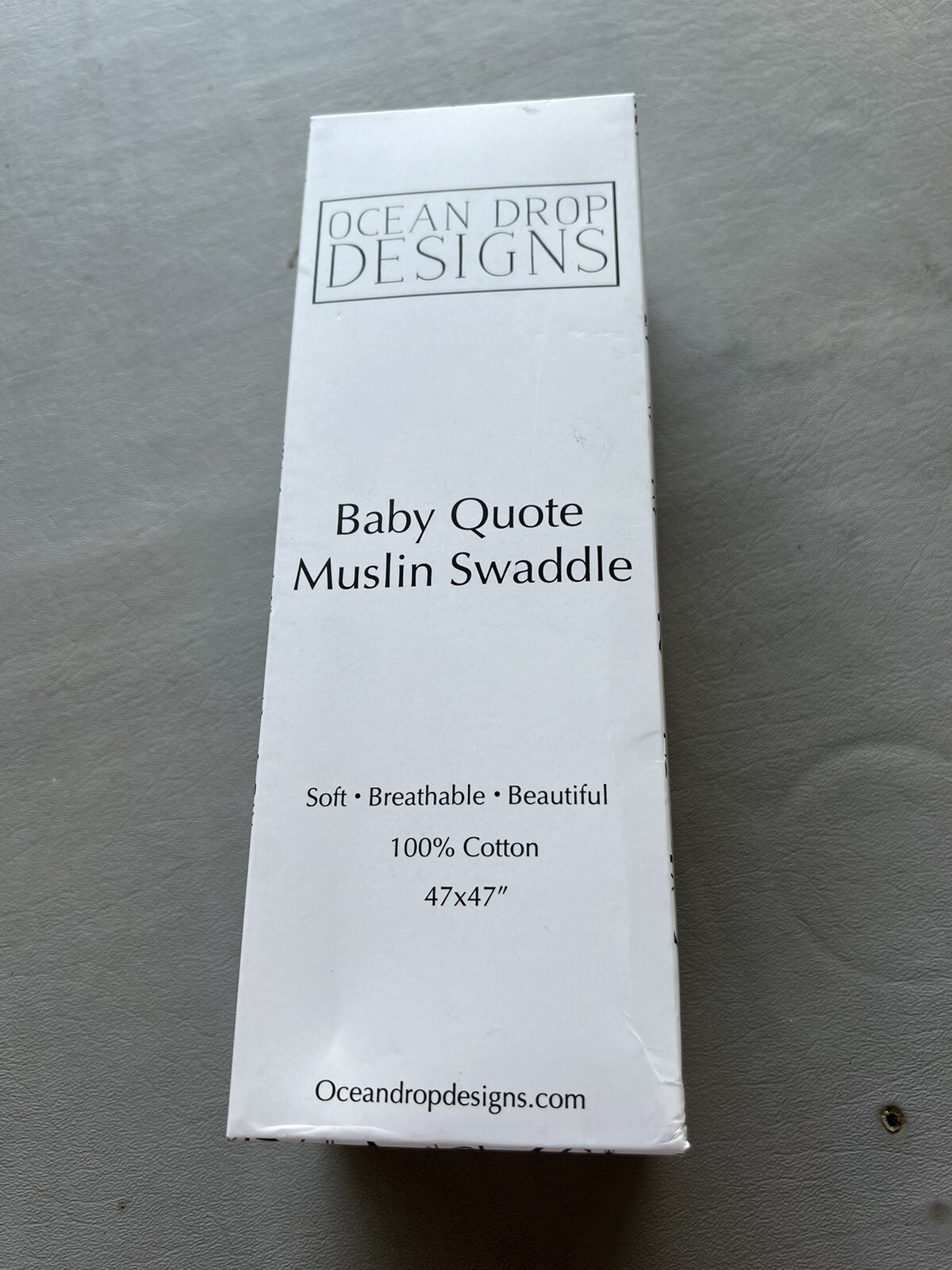 Ocean Drop Designs - Baby Quote Muslim Swaddle Blanket - God Child Baptism Gift