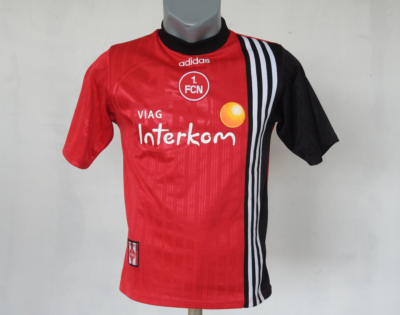 FC Nurnberg 1998 1999 Home Jersey #17 Kuka Adidas Red Shirt Size