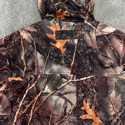 WFS Element Gear Jacket Womens M Brown Burly Camo MeshHooded 