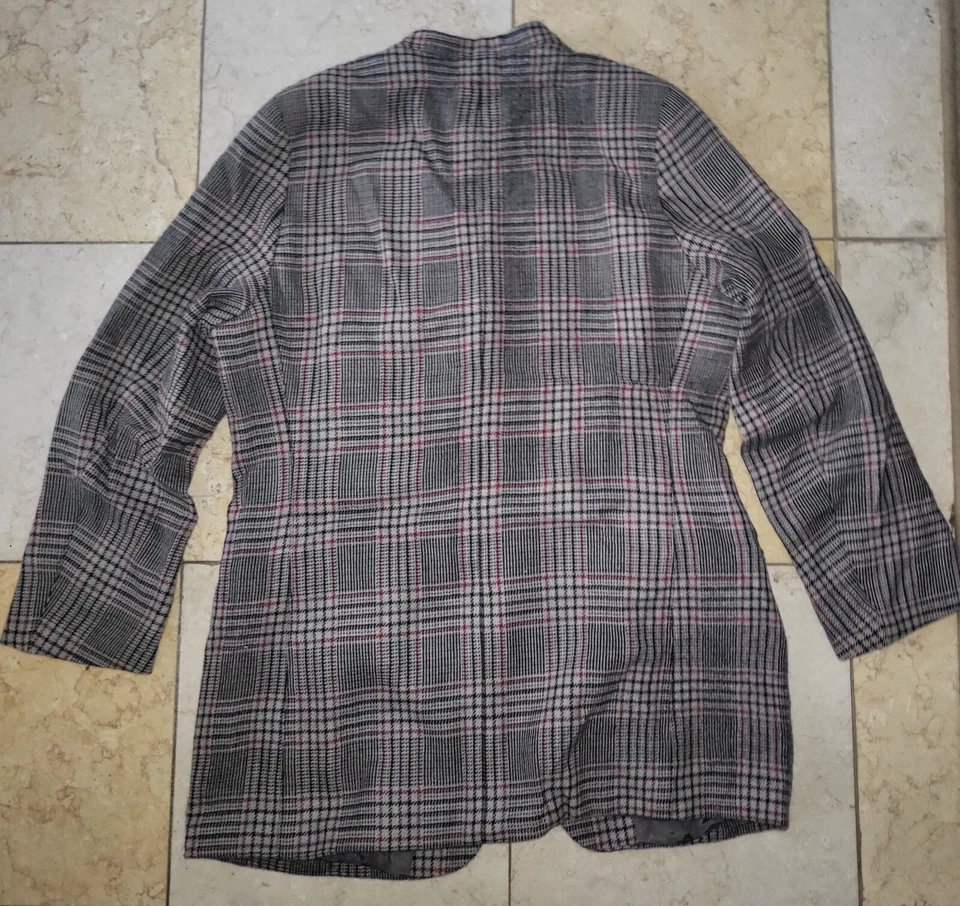Blazer para mujer Giorgio Armani Le Collezioni de lana a cuadros 42IT 8US - multicolor Foto 2 de 4