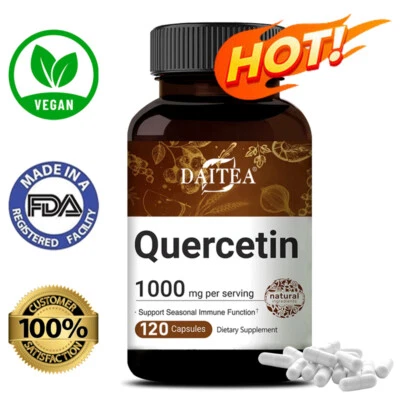 NUOVO Daitea Quercetina 1000 mg - 120 capsule | alto dosaggio | antiossidante | VEGAN