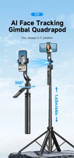 C17 AI Tracking Tripod 360  Auto Rotate Bluetooth Selfie Stick Light