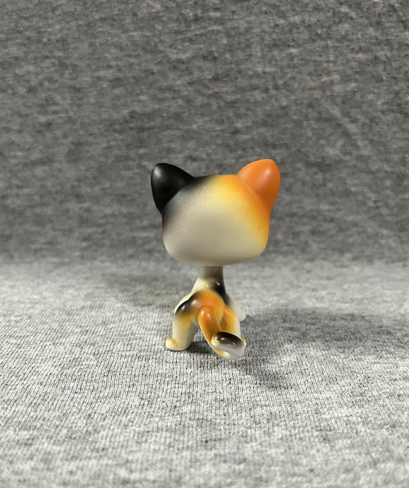LITTLEST PET SHOP 106 ORANGE WHITE BLACK CALICO KITTEN CAT BLUE EYES littlest-pet-shop-106-orange-white-black-calico-kitten-cat-blue-eyes