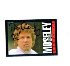 Mark Moseley Washington Redskins signed autographed 1985 Topps card!