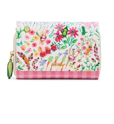 NEW BETSEY JOHNSON Veggie Patch Mini Wallet Crossbody