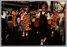Madeira Seller Of Onions And Garlics Folk Costume Street Scene Postcard