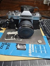 Konica Autoreflex T3 35mm Film SLR Camera Body, Chrome - SOLD AS IS SEE VIDEO