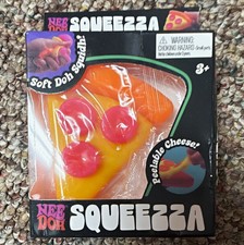 Nee Doh Squeeza Soft Doh Squish Pizza Slice Squeeze Toy w/ Peelable Cheese 3