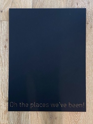 Metal Display Board for Travel Magnets -  Oh the places we ve been 