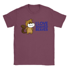 T-shirt uomo I Loved Shaved Beaver divertente maleducata scherzo offensivo regalo per papà zio
