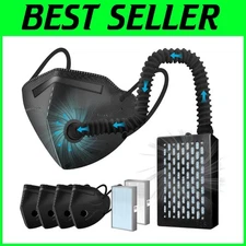 Electric Air Supply Mask for Machine Polishing - Black