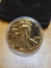 2022 American Eagle 24K Gold Plated  1oz  .999  Silver Coin W.BOX AND  COA