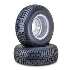 2 WANDA Golf Cart Tire Assembly 205/65-10 w/4x4" PCD ET-15.5 Silver Wheel-14007