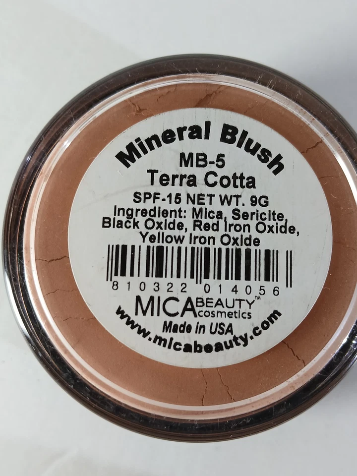 MICA BEAUTY Mineral Blush Terra Cotta MB-5 SPF-15 Net Wt 9g New Made In USA - Image 2 of 4