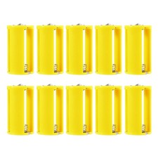 DIANN 10pcs 3 AA to D Battery Converter D Adapters Yellow-10pcs