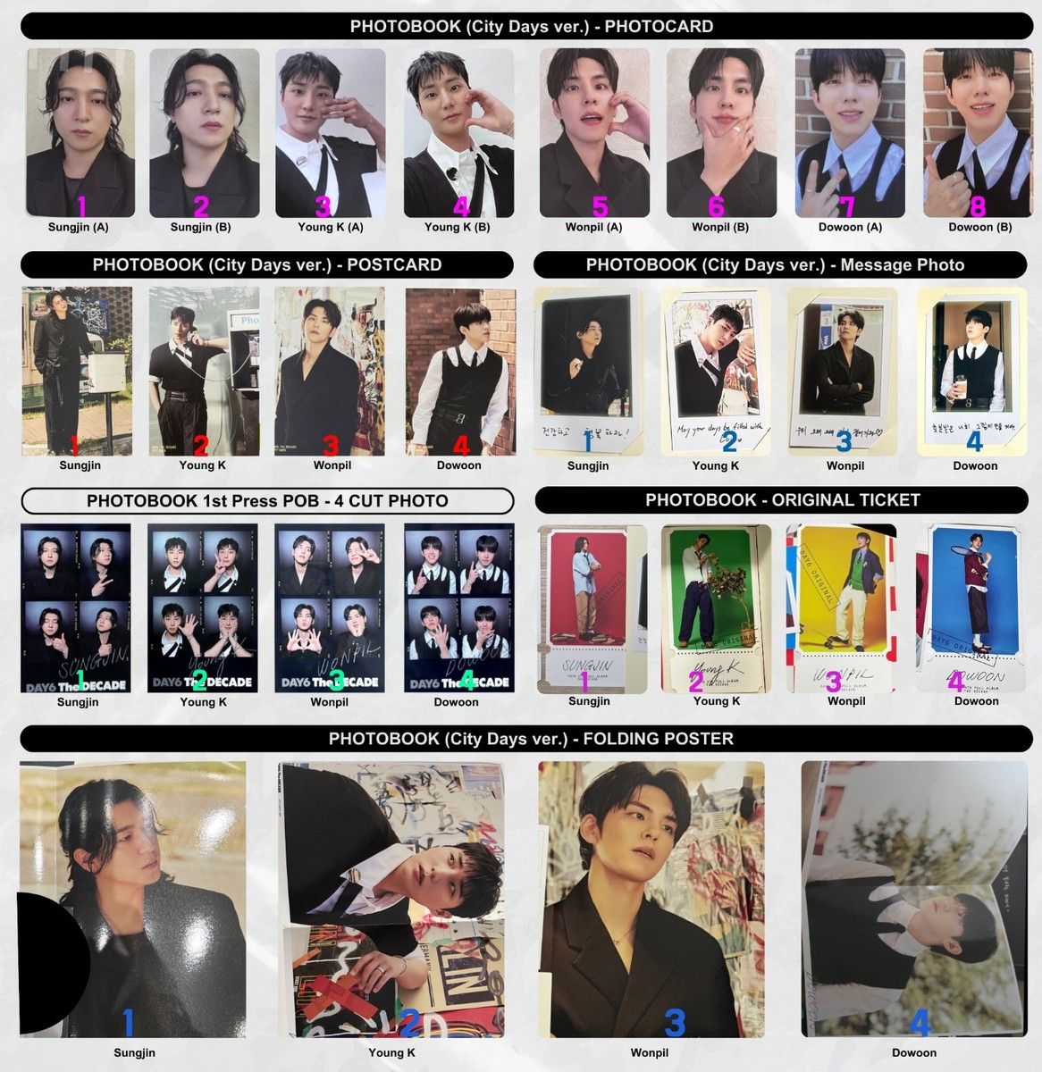 DAY6 - The DECADE Album book / platform Official PHOTOCARD WONPIL
