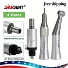 Dental Slow Low Speed Handpiece Straight Contra Angle Air Motor 4 Holes Kit ST
