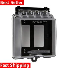 2-Gang Weatherproof Outdoor Outlet Cover Extra-Duty in-Use Outlet Cover, Outd...