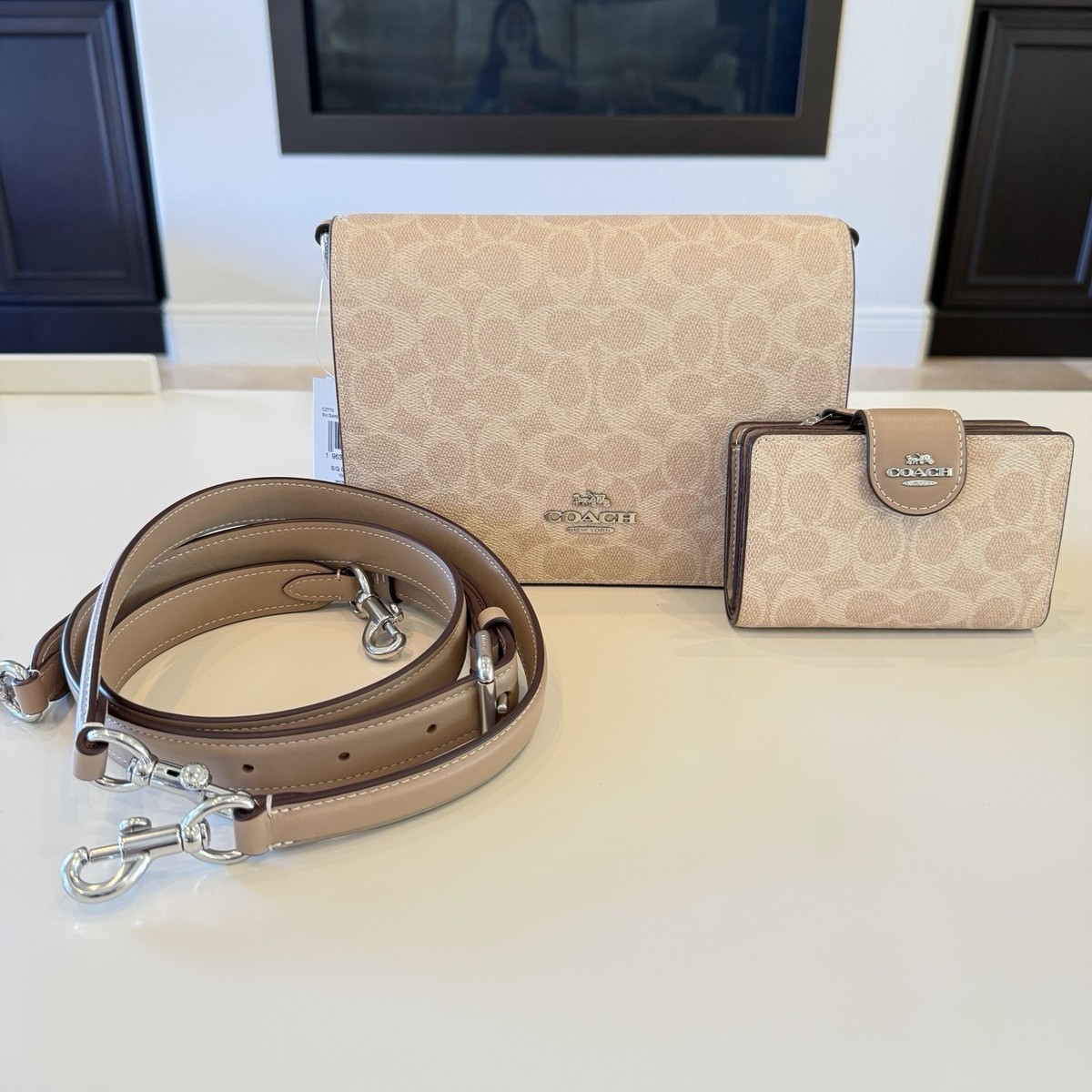 Bundle‼️Coach CZ770 Quinn Bag & Wallet CW786 Signature Canvas