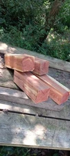 RED CEDAR 4 SPINDLE BLOCKS ACTUAL AIR DRY BLANKS LATHE TURNING 4 x 4 x 12