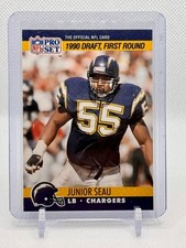 1990 Pro Set Junior Seau Rookie Card (RC) #673 - San Diego Chargers NFL