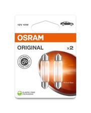 OSRAM Glühlampe Innenraumleuchte ORIGINAL 6411-2BL Sockelglühlampe 12V 10W