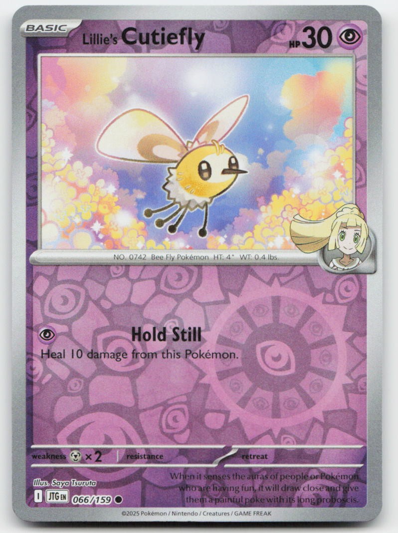 Lillie's Cutiefly #66/159 (Reverse Holo) (NM) SV09: Journey Together JTG Pokemon